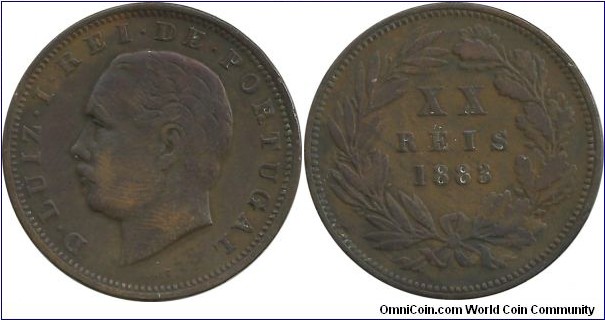 Portugal 20 Reis 1883