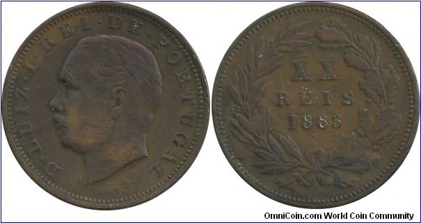 Portugal 20 Reis 1883