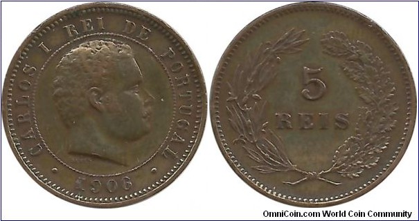 Portugal 5 Reis 1906