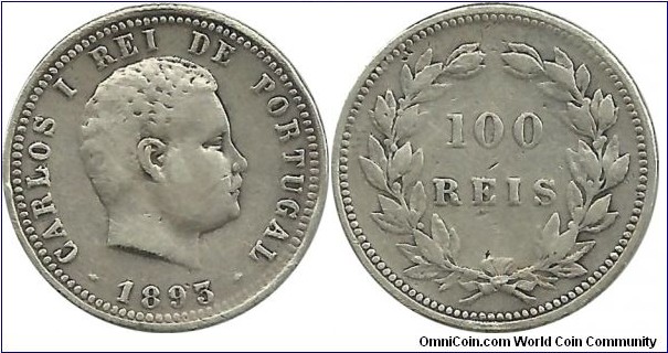 Portugal 100 Reis 1893