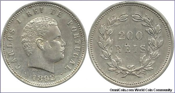 Portugal 200 Reis 1892