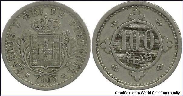 Portugal 100 Reis 1900