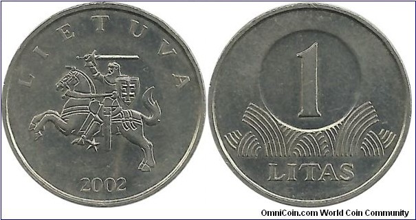 Lithuania 1 Litas 2002
