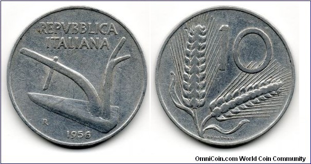 10 Lira, 1956