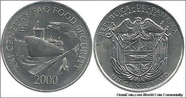 Panama 1 Centesimo 2000 FAO