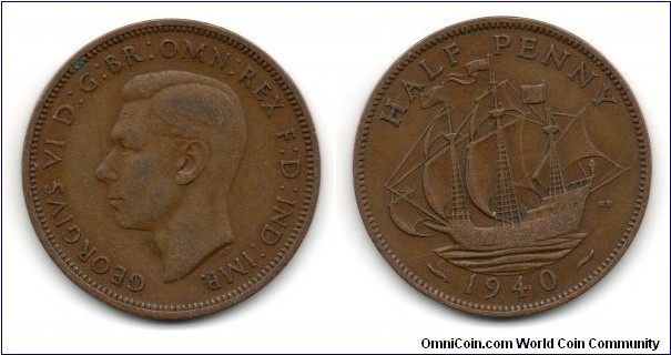 1/2 Penny, 1940