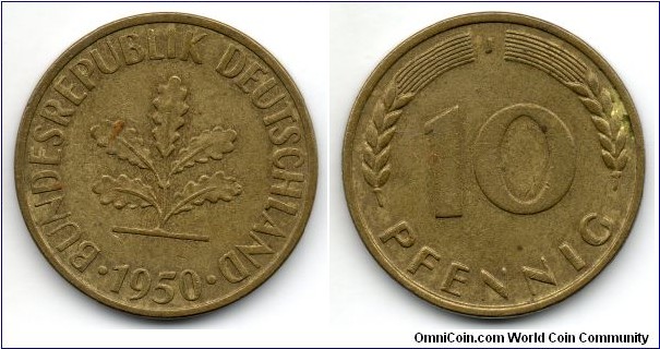 10 Pfennig, J mint mark