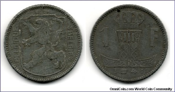 1 Franc, 1941, German Occupation