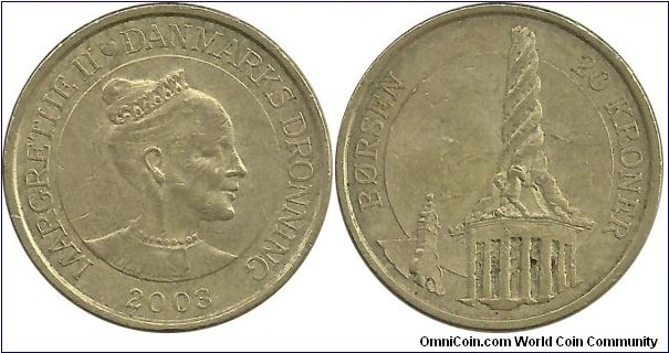 Denmark 20 Kroner 2003 - BØRSEN TOWER