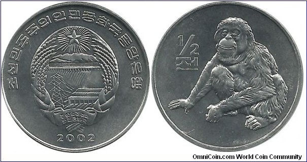 Korea-North ½ Chon 2002-Orangutan