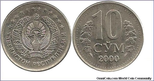 Uzbekistan 10 Som 2000