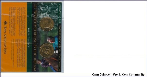 1999 Dual $1 Coin Set - 