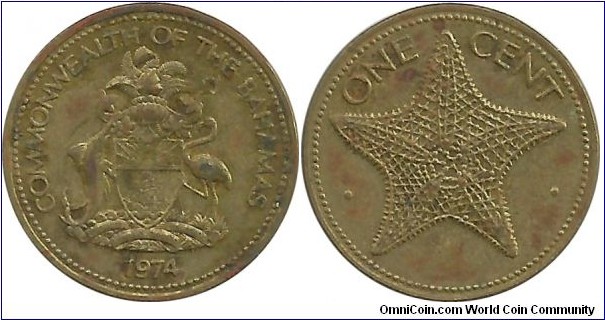 Bahamas 1 Cent 1974