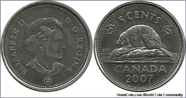 Canada 5 Cents 2007RCM