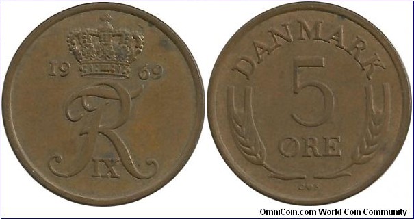Denmark 5 Ore 1969
