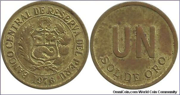 Peru 1 Sol de Oro 1976