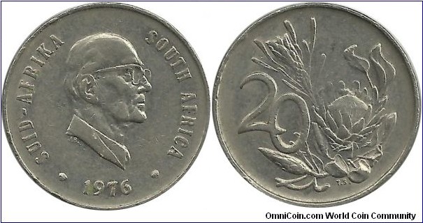 SouthAfrica 20 Cents 1976