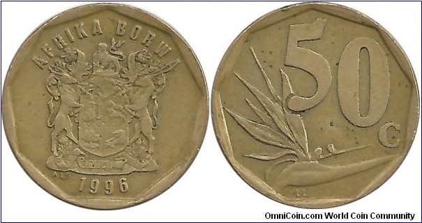 SouthAfrica 50 Cents 1996