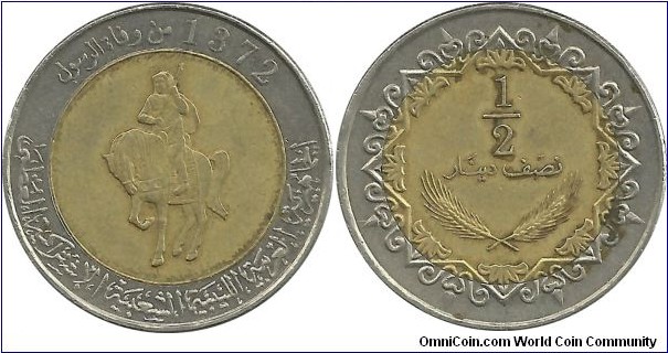 Libya ½ Dinar 1372
