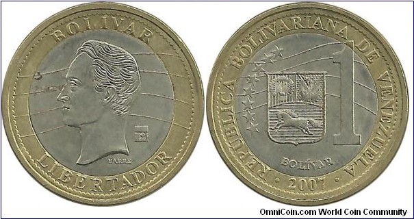 Venezuela 1 Bolivar 2007