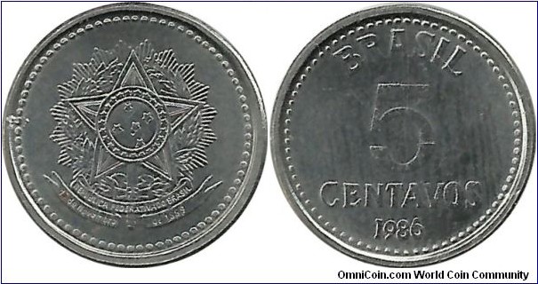 Brasil 5 Centavos 1986