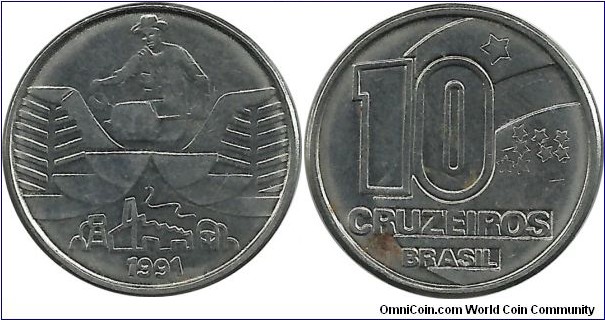 Brasil 10 Cruzeiros 1991