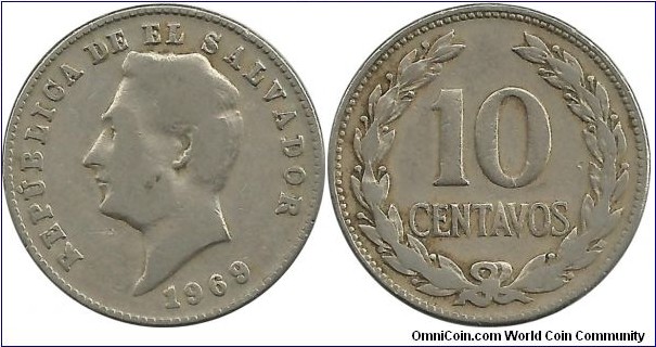 ElSalvador 10 Centavos 1969