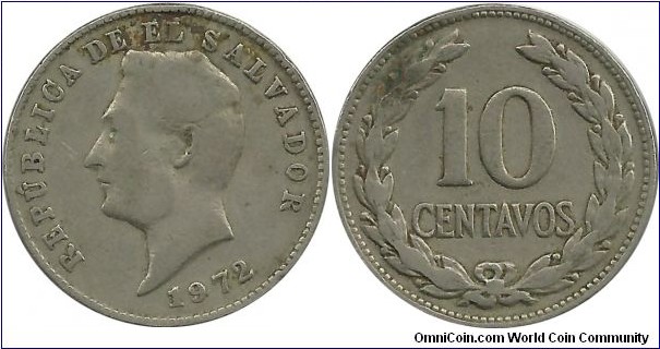 ElSalvador 10 Centavos 1972