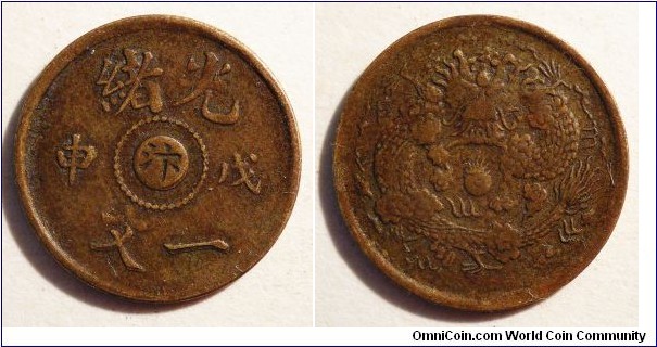 1 CASH brass HONAN PROVINCE rare