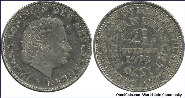 Nederland 2½ Gulden 1979-Utrecht