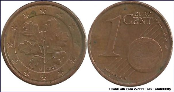 Germany 1 Eurocent 2002G
