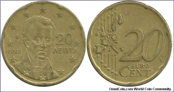 Greece 20 Eurocent-Lepta 2002
