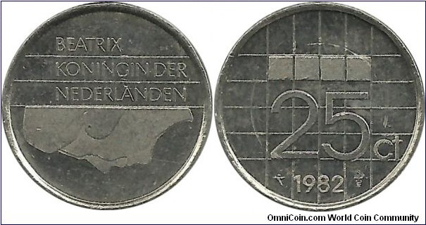 Nederland 25 Cent 1982