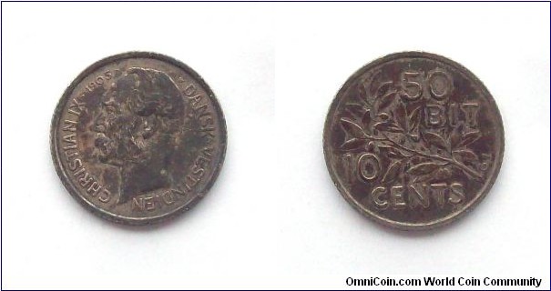 Danish West Indies 1905 10 Cents