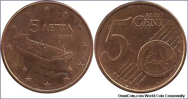 Greece 5 Eurocent-Lepta 2011