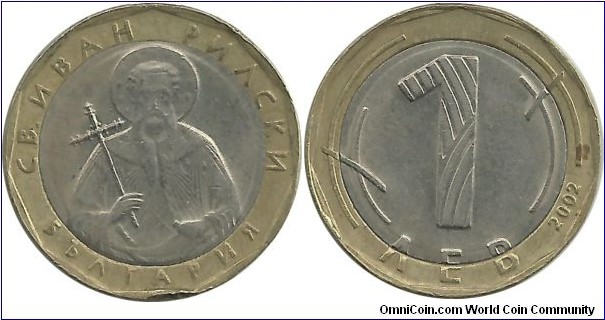 Bulgaria 1 Lev 2002