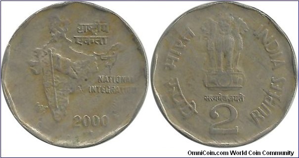 India-Republic 2 Rupees 2000(H)