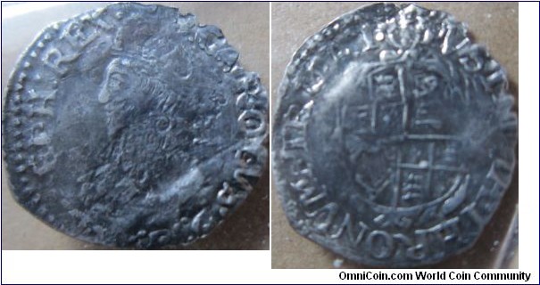 charles I penny, hard to tell mintmark