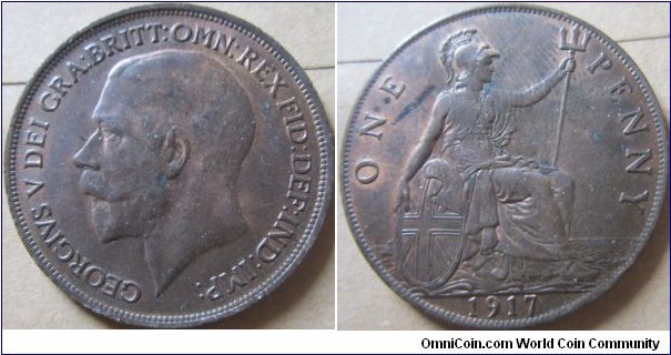 1917 penny EF good ammount of lustre