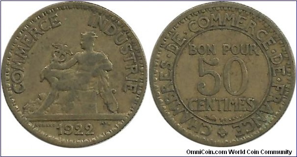 France 50 Centimes 1922