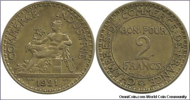 France 2 Francs 1921