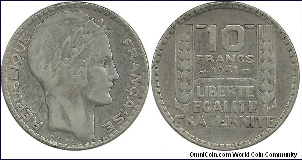 France 10 Francs 1931