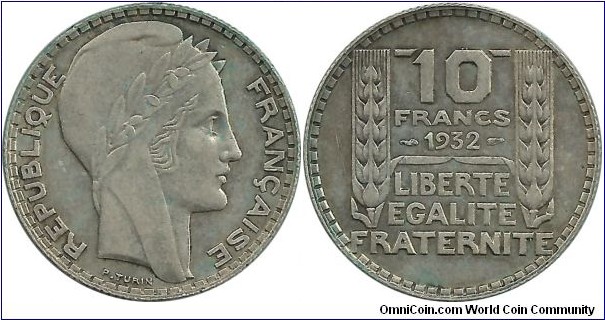 France 10 Francs 1932