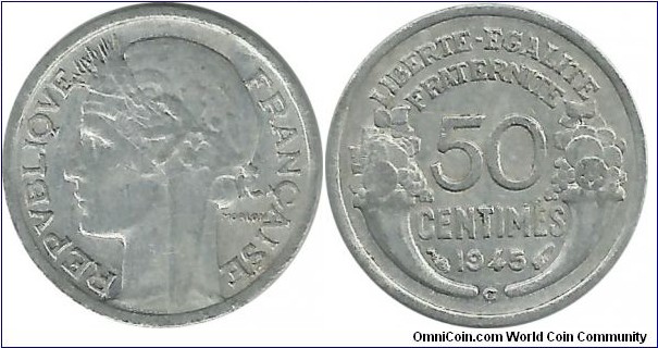 France 50 Centimes 1945C