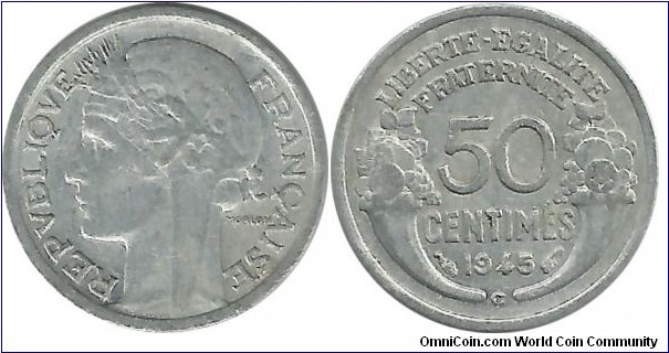 France 50 Centimes 1945C