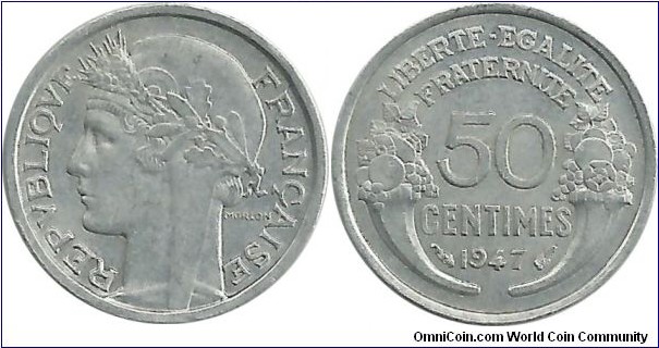 France 50 Centimes 1947