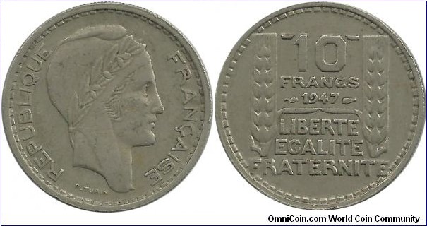 France 10 Francs 1947