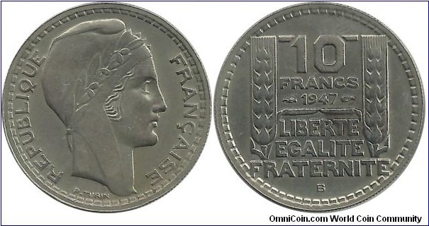France 10 Francs 1947B