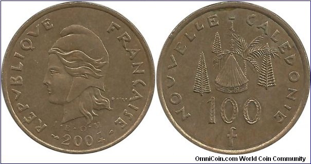 NewCaledonia 100 Francs 2004-IEOM