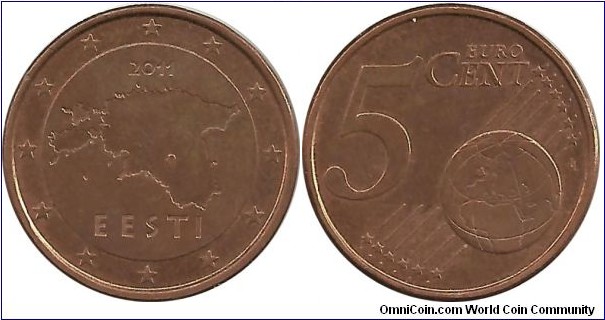 Estonia 5 Eurocents 2011